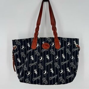 Dooney and Bourke Chicago White Socks Black Addison Tote Bag MLB Black White